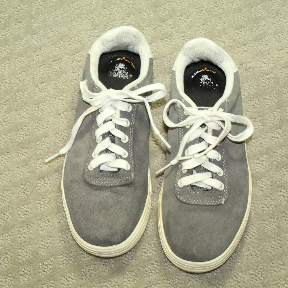 Brahma Womens Size 6.5 Sneakers Gray Suede Steel Toed ASTM F2413-18 - Picture 2 of 7